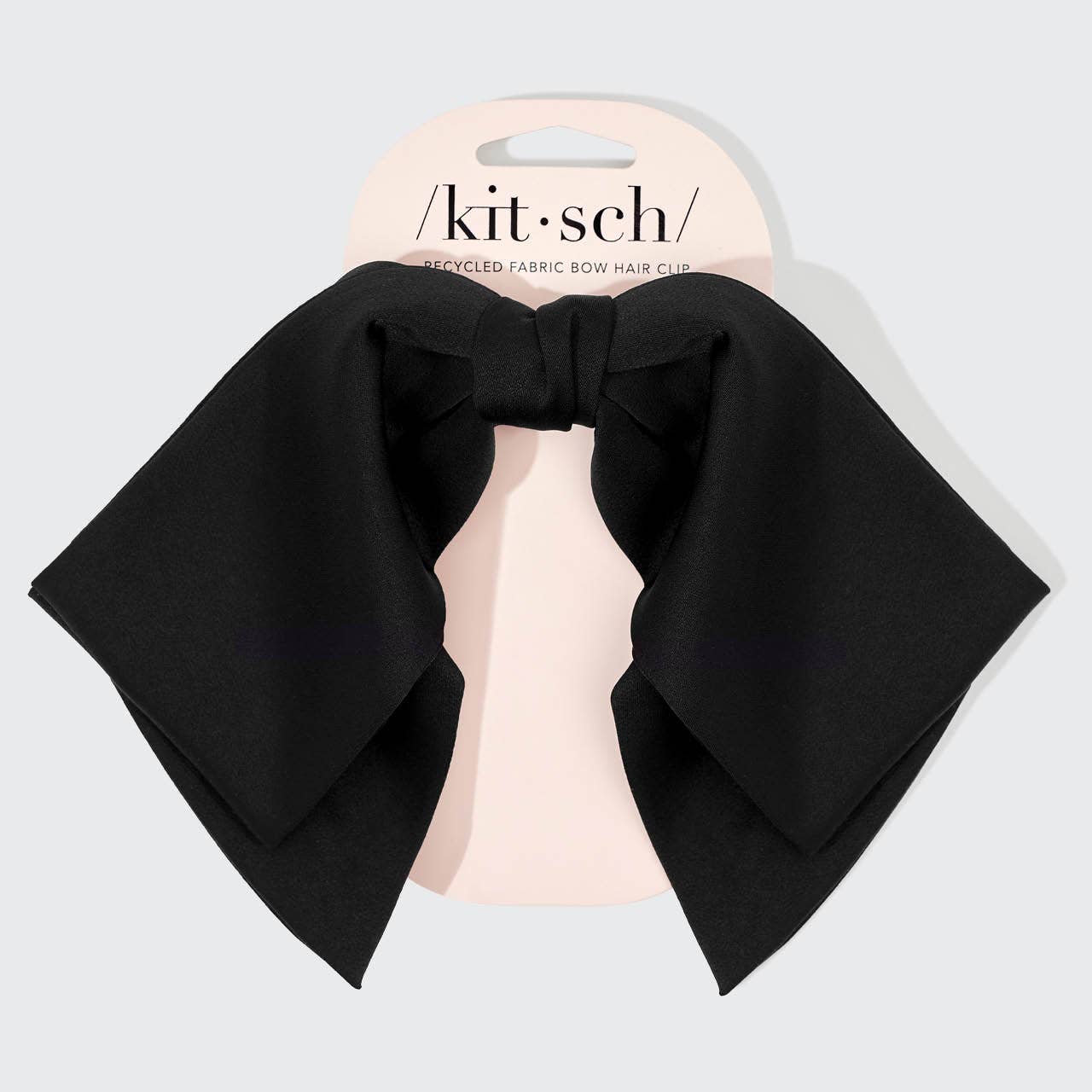 Recycled Black Fabric Bow Hair Clip