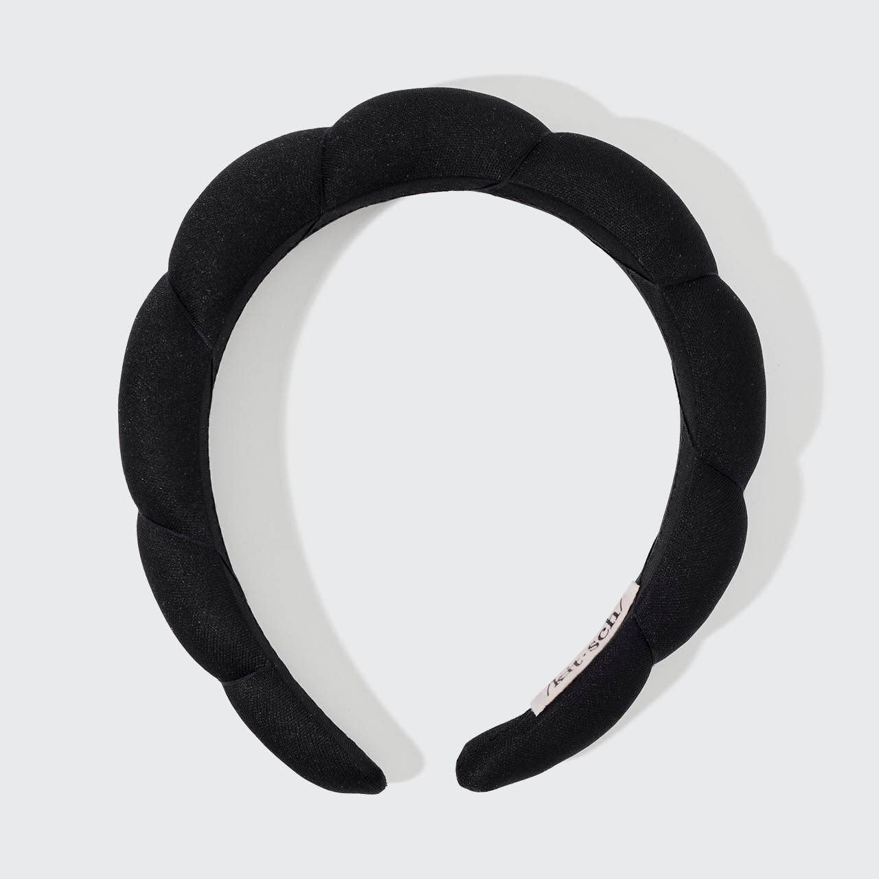 Recycled Fabric Black Puffy Headband