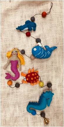 Hand-Felted Mermaid Garland